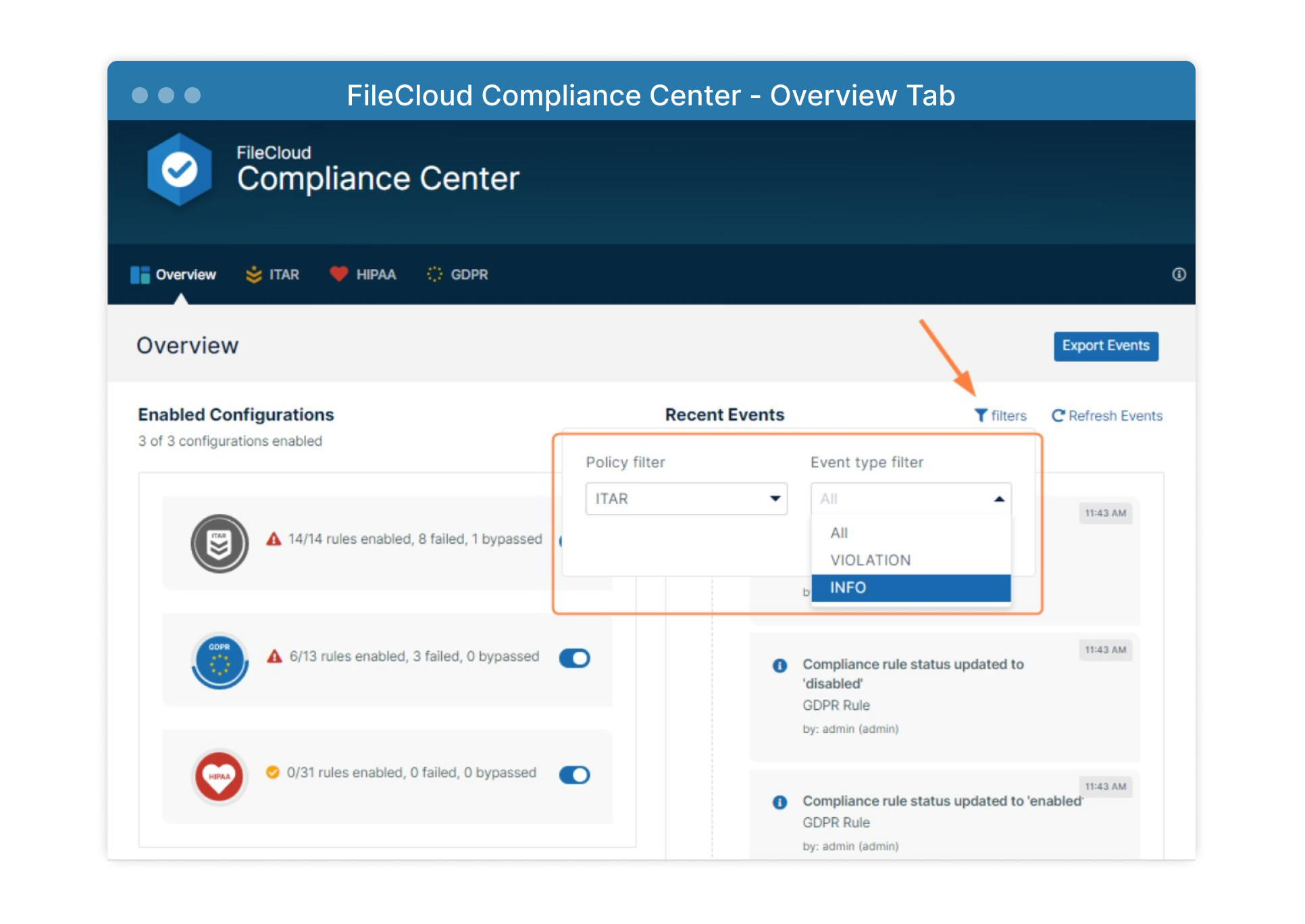 Compliance Center Overview