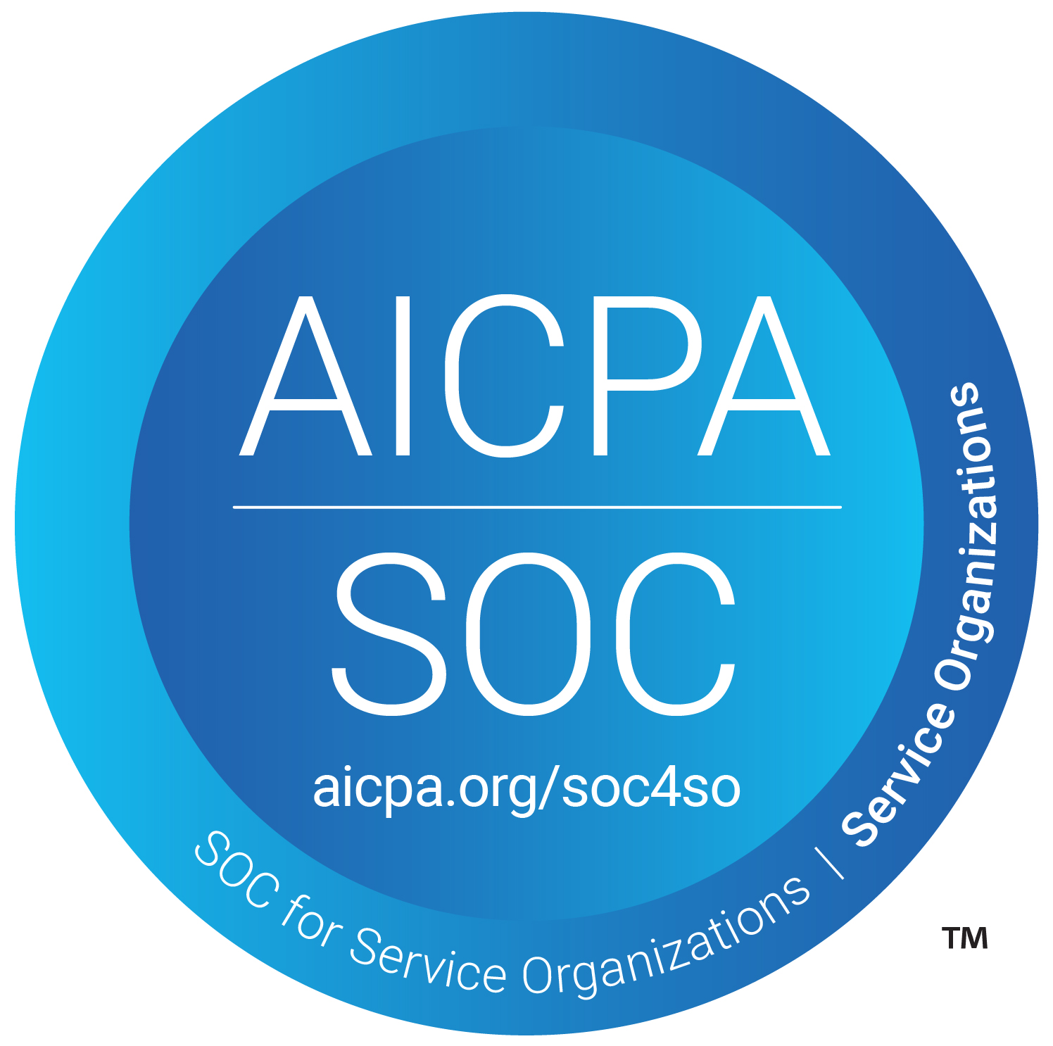 AICPA badge for SOC 2 Type 2 report